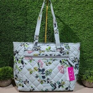 Vera Bradley Performance Twill Work Tote Bag - Seawater Blooms NWT